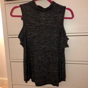 cold shoulder grey top
